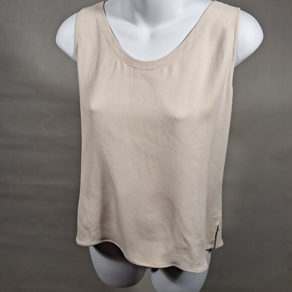 Eileen Fisher Cream colored silk  tank top, Size Small - Picture 4 of 8